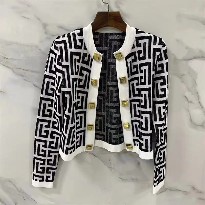 Womens clothing fashion retro knitted autumn knitted cardigan wool sweater office womens daily casual commuting sweater 241017