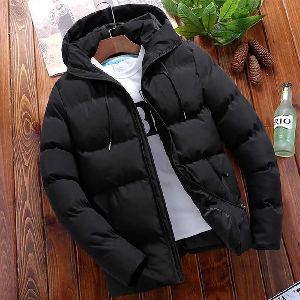 Fashion Parkas Men Winter Overcoat Mens Casual Jacket Warm Hooded Thick Puffer Jacket Men Winter Coat Outwear Business Hombre X241017