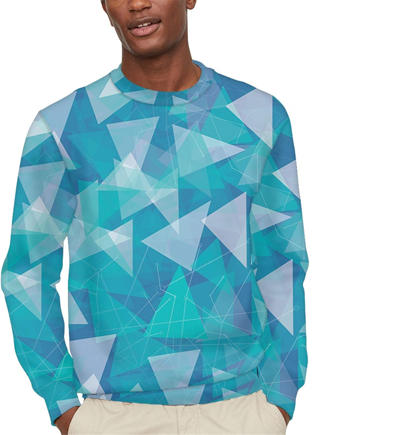 Long Sleeve Shirts for Men sweatshirt Mens Lightweight Crewneck Sweatshirt Sweater Thin Long Sleeve Pullover Sweater Sport Tops Fall Clothes