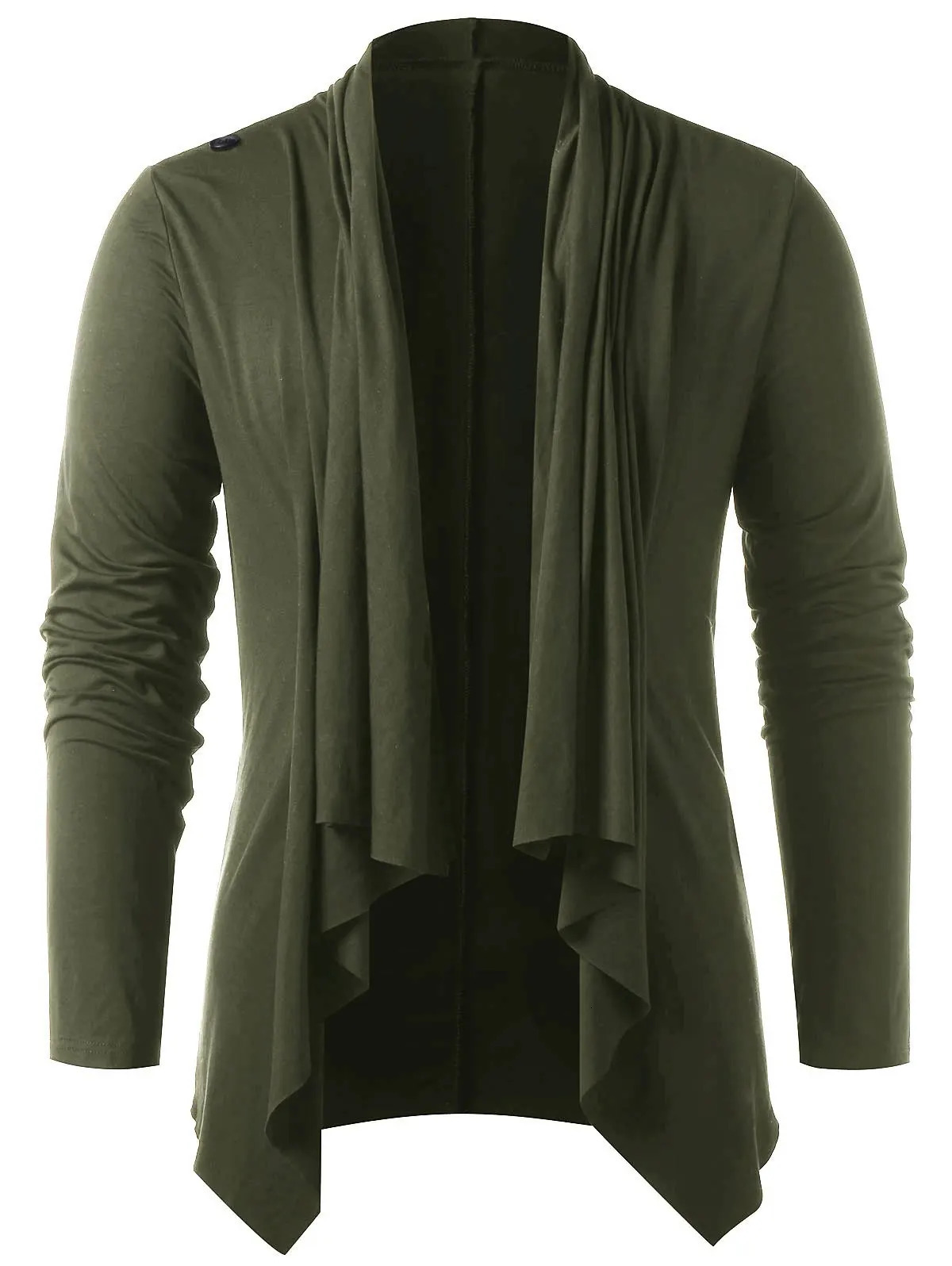 Mens Top Fashion Solid Color Coat British Cardigan Lightweight Long Sleeve Clothing Mens Casual Top 241017