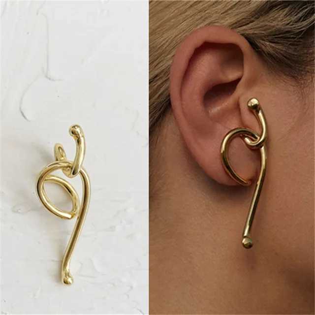 2020 New Female Male Simple Earhole Leafless Couple Ear Bone Clip Female Party Jewelry Gift Dual purpose Earrings W241017