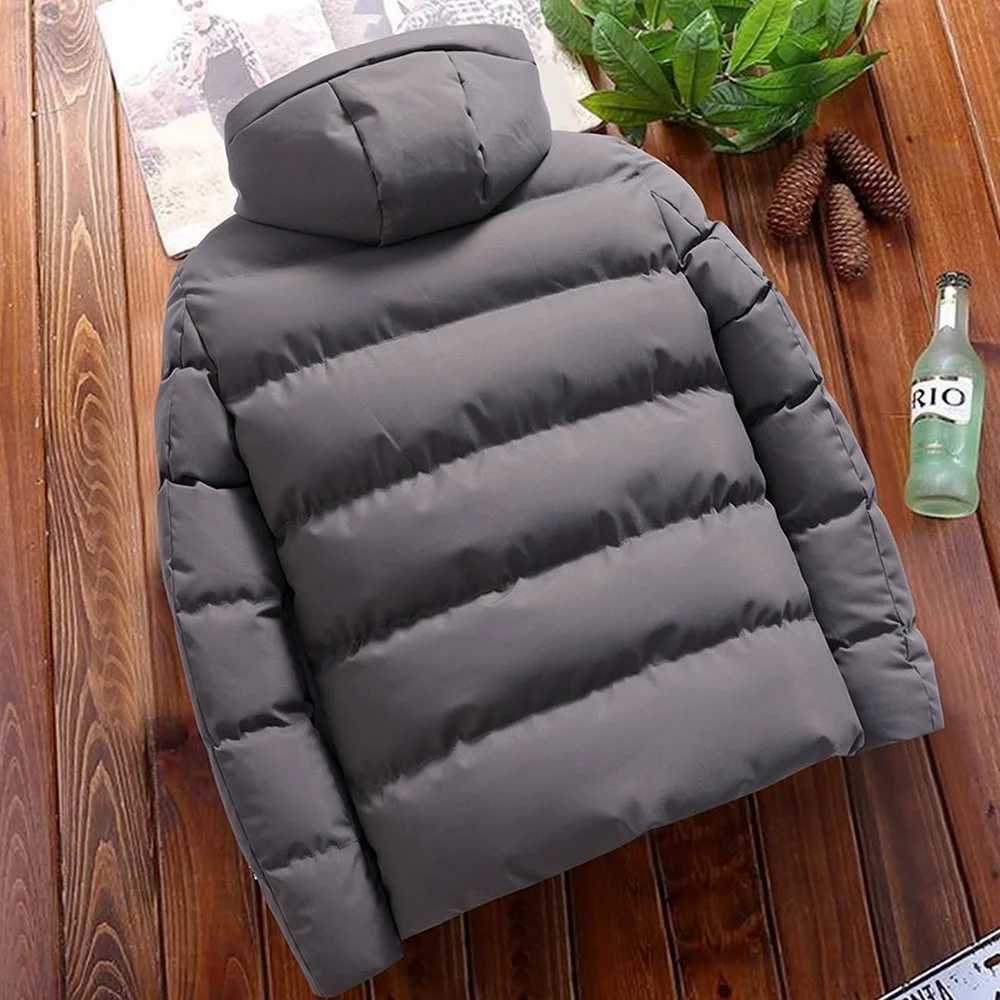 Fashion Parkas Men Winter Overcoat Mens Casual Jacket Warm Hooded Thick Puffer Jacket Men Winter Coat Outwear Business Hombre X241017