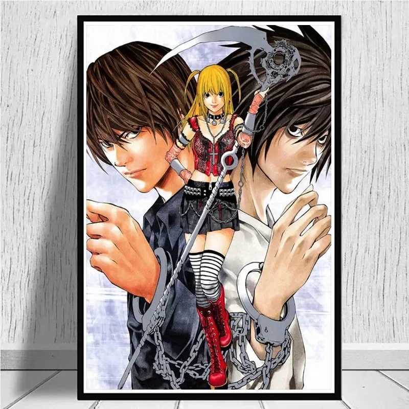 HD Classic Japanese Anime Death Note Family Canvas Painting Retro Style Posters and Prints Wall Art Picture for Room Home DecorXJ241016