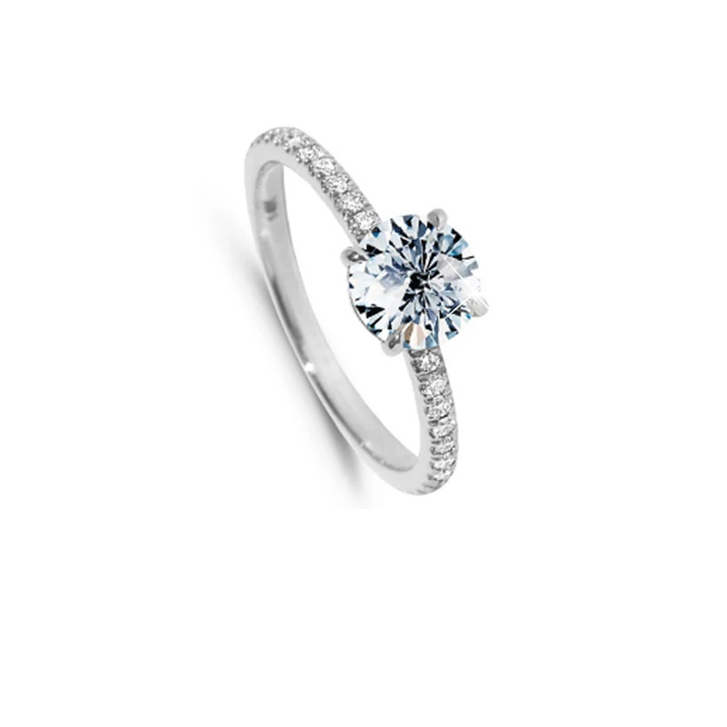KNB 1-5ct Womens Diamond Ring Large Card Wedding 925 Pure Silver Exquisite Jewelry 240929