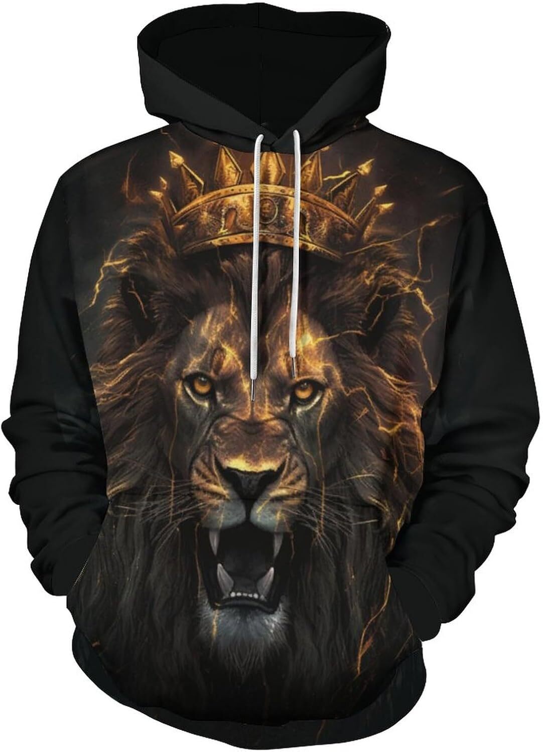 Hoodie for Mens Womens Unisex Crown Lion King Hoodies 3D Printed Novelty Pattern Casual Long Sleeve Hoodie Graphic Hoodies sweatshirt Pullover Long Sl