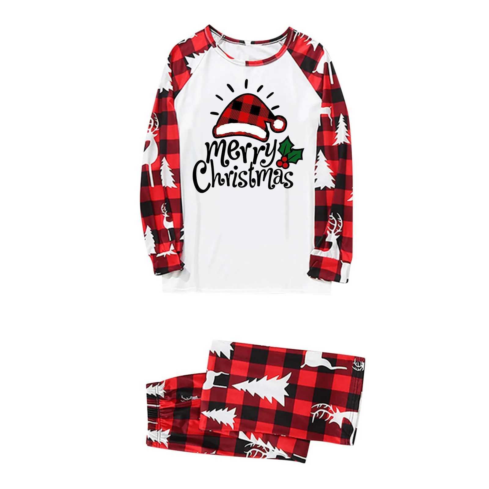 Mens Dad Christmas Happy Set Red Printing Family Set Series Christmas Pajamas Family Matching Set W241015