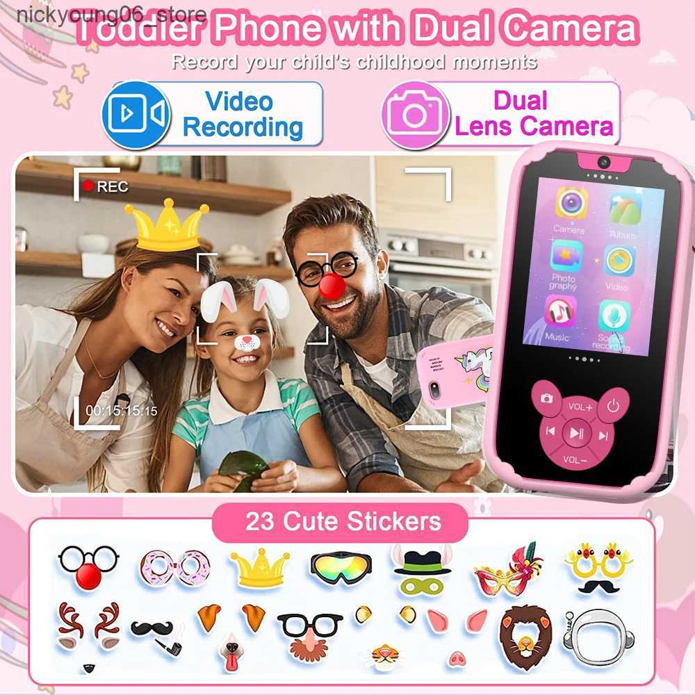 Baby Toy Kids Smart Phone Educational Toys Dual Camera Music Player Baby Phone With 8G Memro Game Learning for Age 3-12 Brithday Gifts L240910