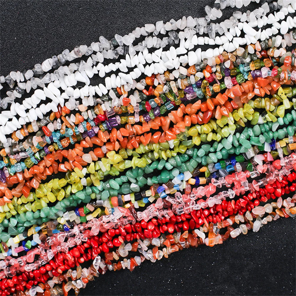 Irregular natural stone 5-8mm amethyst agate coral sea blue gemstone crystal jade beads for jewelry making DIY bracelet necklace push 241017