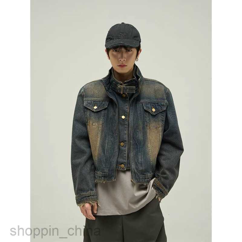 Men's Jackets Coats Spring and Autumn style design niche motorcycle denim jacket trendy brand street Coat versatile for couples