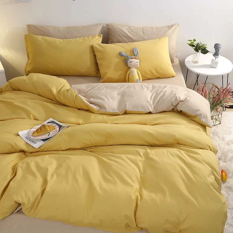Mustard Yellow Comforter Sets King Bedding Comforter Sets Cotton Quilts King Size Modern Blankets Soft Durable Luxury Bed LinensXJ241015