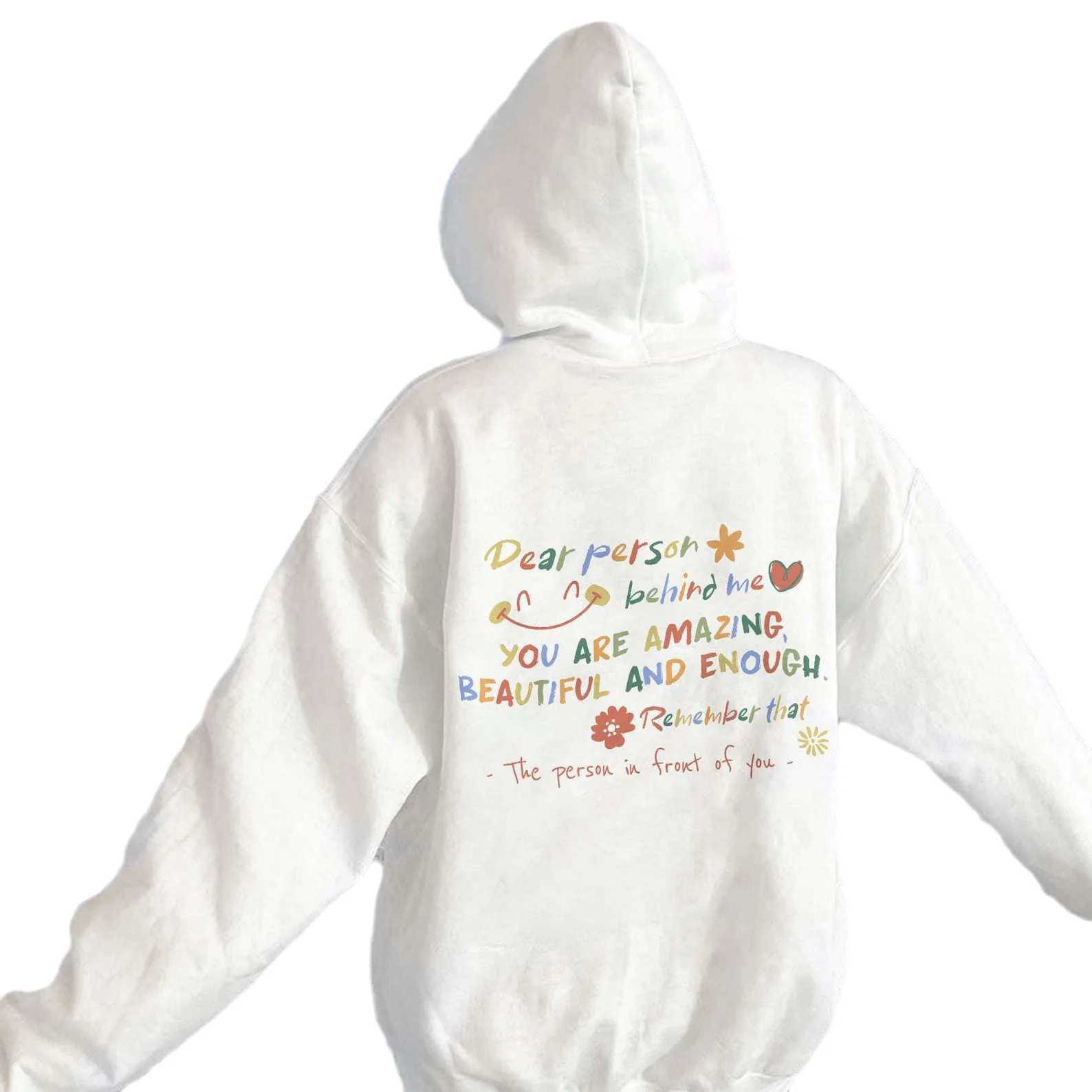 Hoodies Unisex Aesthetic Fashion Sweatwear Couple Sweatshirt Women/men Sense of Design Autumn/Winter Regulai FitX241016