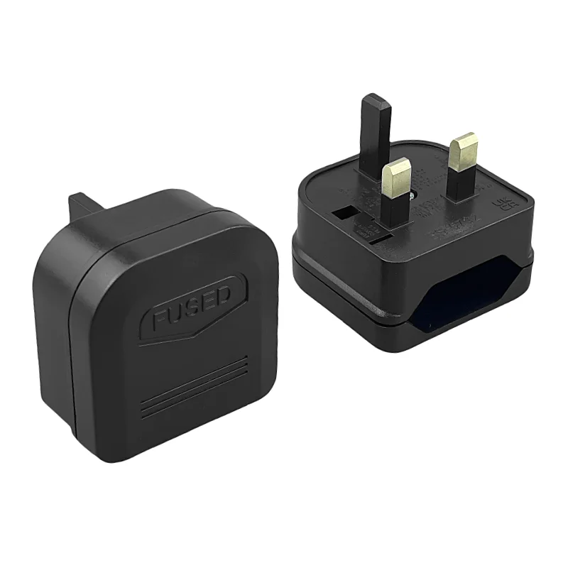 Euro EU To UK Plug Adapter With 3A/5A/13A Fuse UK British Electrical Travel Adapter Converter Socket AC Power Cord Outlet 2pcs/Pack