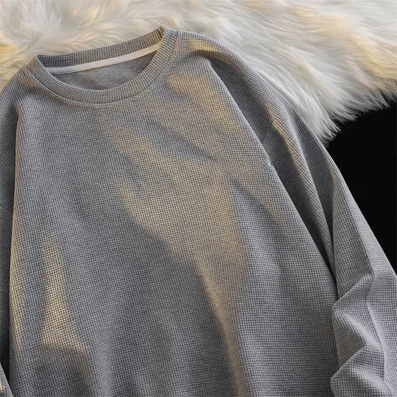 Korean Trend Woman Sweatshirts Waffler Spring Autumn Coat Print Female hoodie Long Sleeves O-neck Pullovers Sporty Rich ClothingX241016
