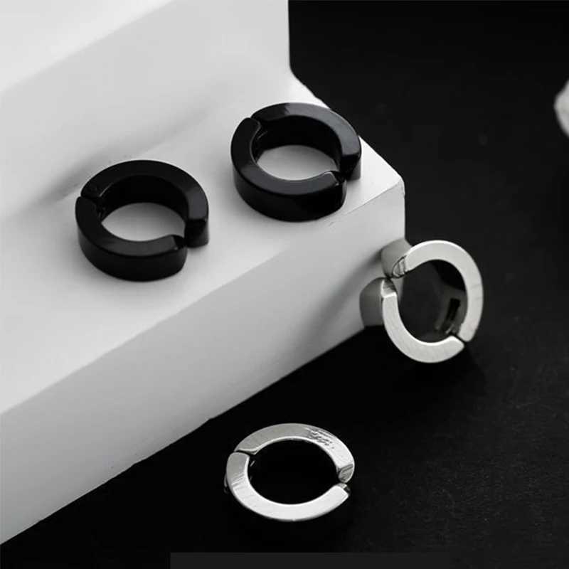 1/10 pair stainless steel non perforated magnetic stud earrings unisex CZ magnetic ear clip womens and mens punk hip-hop earring set W241017