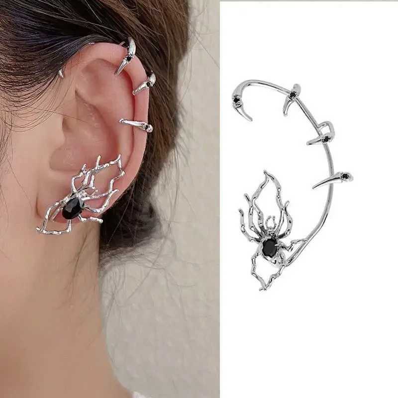 Hip hop punk spider earrings fashionable womens irregular claw earrings unperforated ear cuffs party jewelry Valentines Day gifts W241017