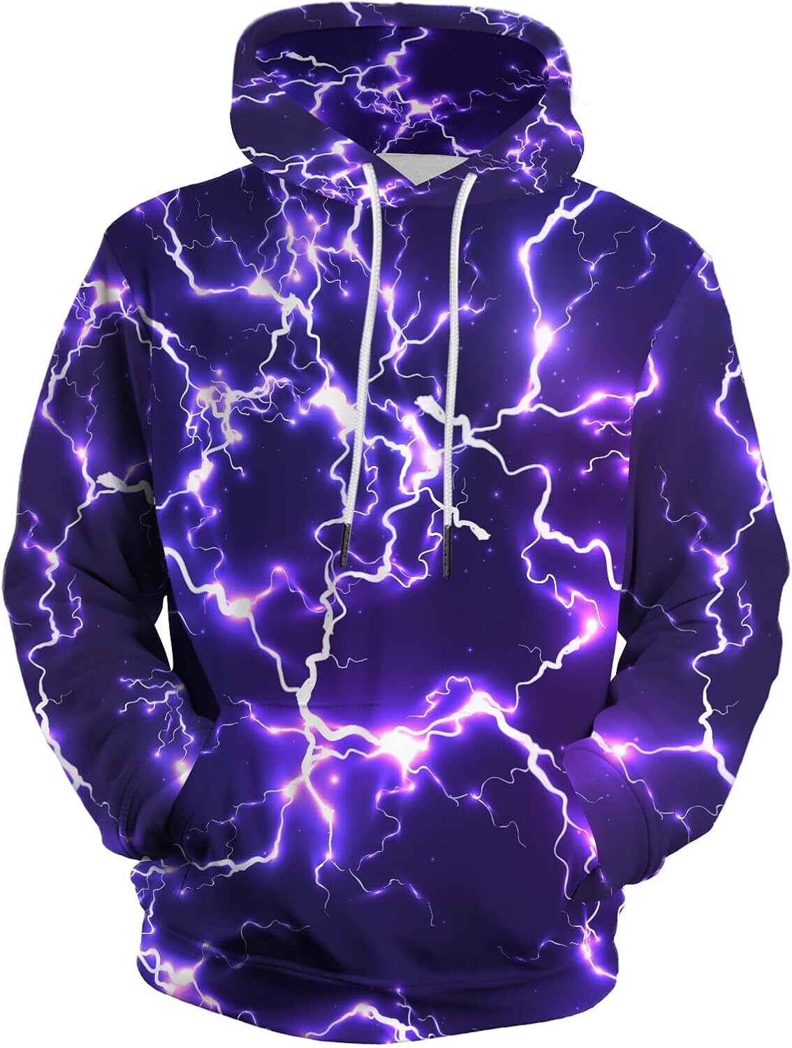Hoodie for Mens Womens Unisex 2023 New Mens Novelty Hoodies Cool Lightning Graphic Hoody Fleece Pullover Hooded Sweatshirts Graphic Hoodies sweatshirt