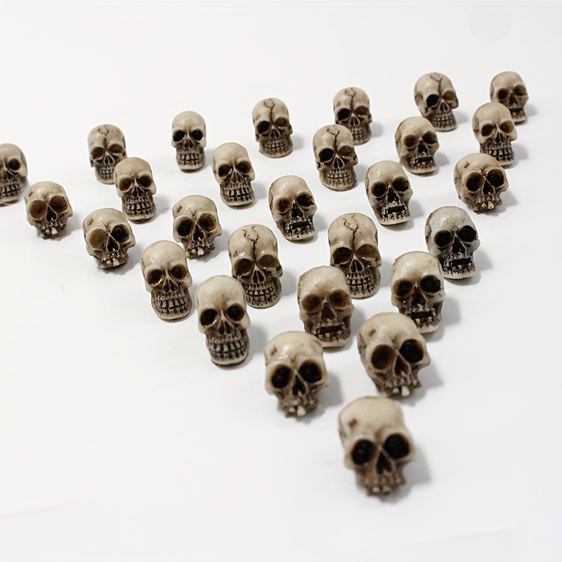 Halloween Decoration 20 Realistic Resin Skull Figures Garden Accessories