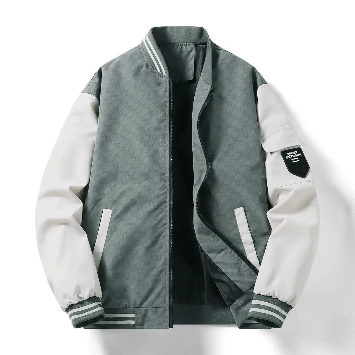 Baseball Jcakets Autumn Casual Man Slim Bomber Jacket Men Cargo Fashion Coat Long Sleeve Outwear Mens Clothing Top Windbreaker X241017