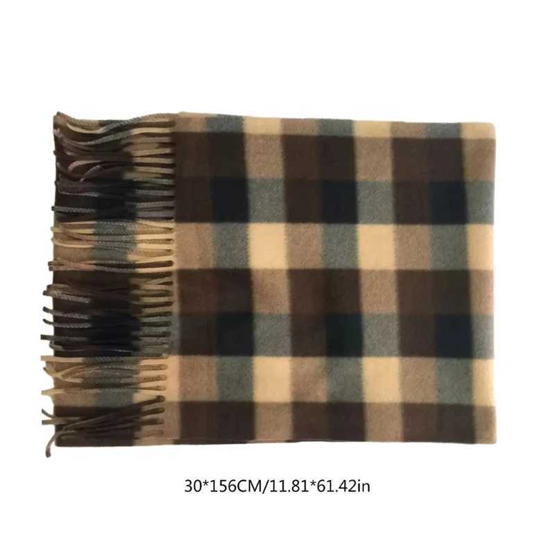 Santa Claus plain blanket 160x30cm Oversi winter autumn warm scarf big Tatar scarf shawl classic Tassel X241017