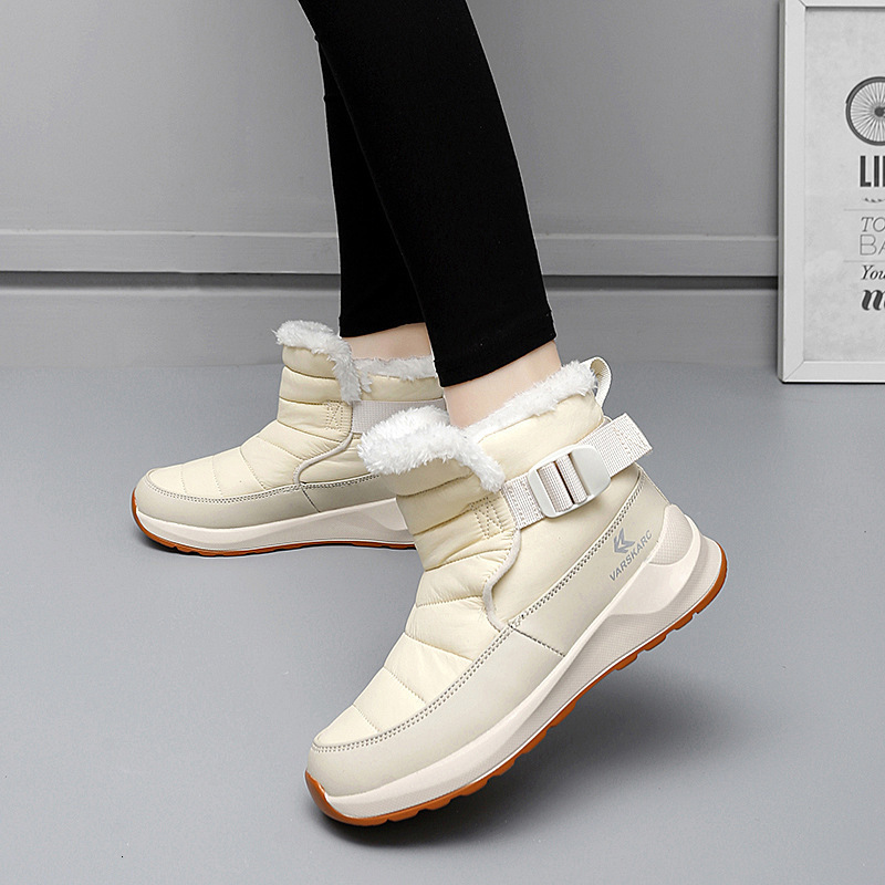 new midsole thick soled winter snow with fleece insulation short for women, cotton shoes, plus size Northeast women's boots