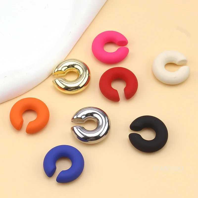 Non perforated gold clip colorful C-shaped glossy ear bone clip fake cartoon earrings womens fashion jewelry gift W241017