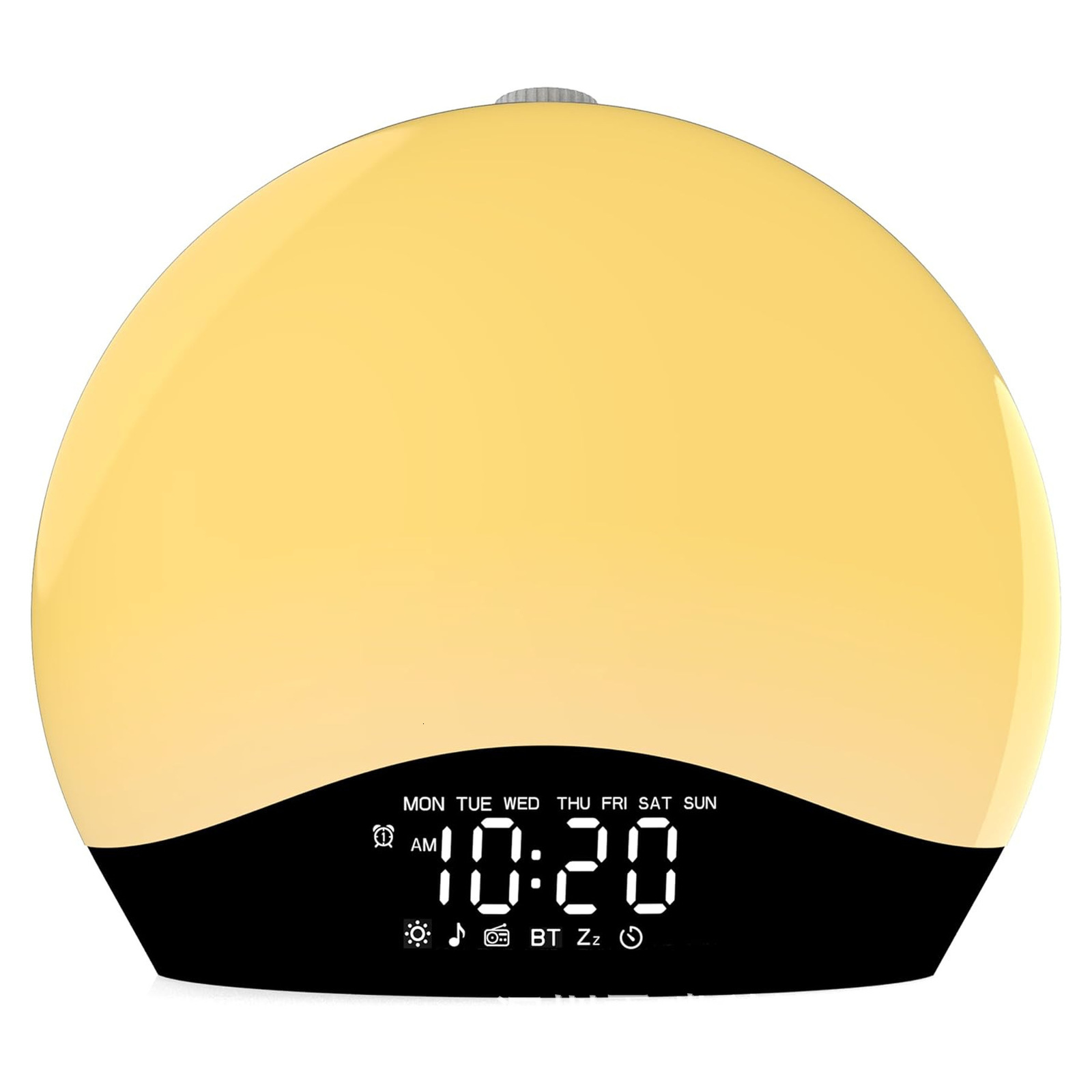 REACHER Wood Grain Sunrise Alarm Clock and Sound Machine Nightlight Digital Dimmable Clock for Bedroom 26 Sleep Sounds 240828