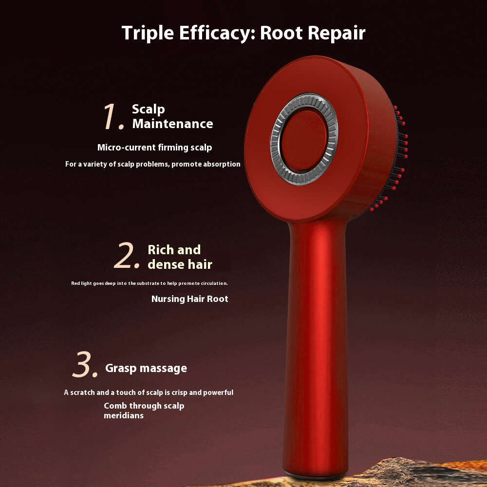 Electric Comb Vibration Red Light Therapy Growth Massage Scalp Brush Anti Hair Loss Liquid Oil Applicator