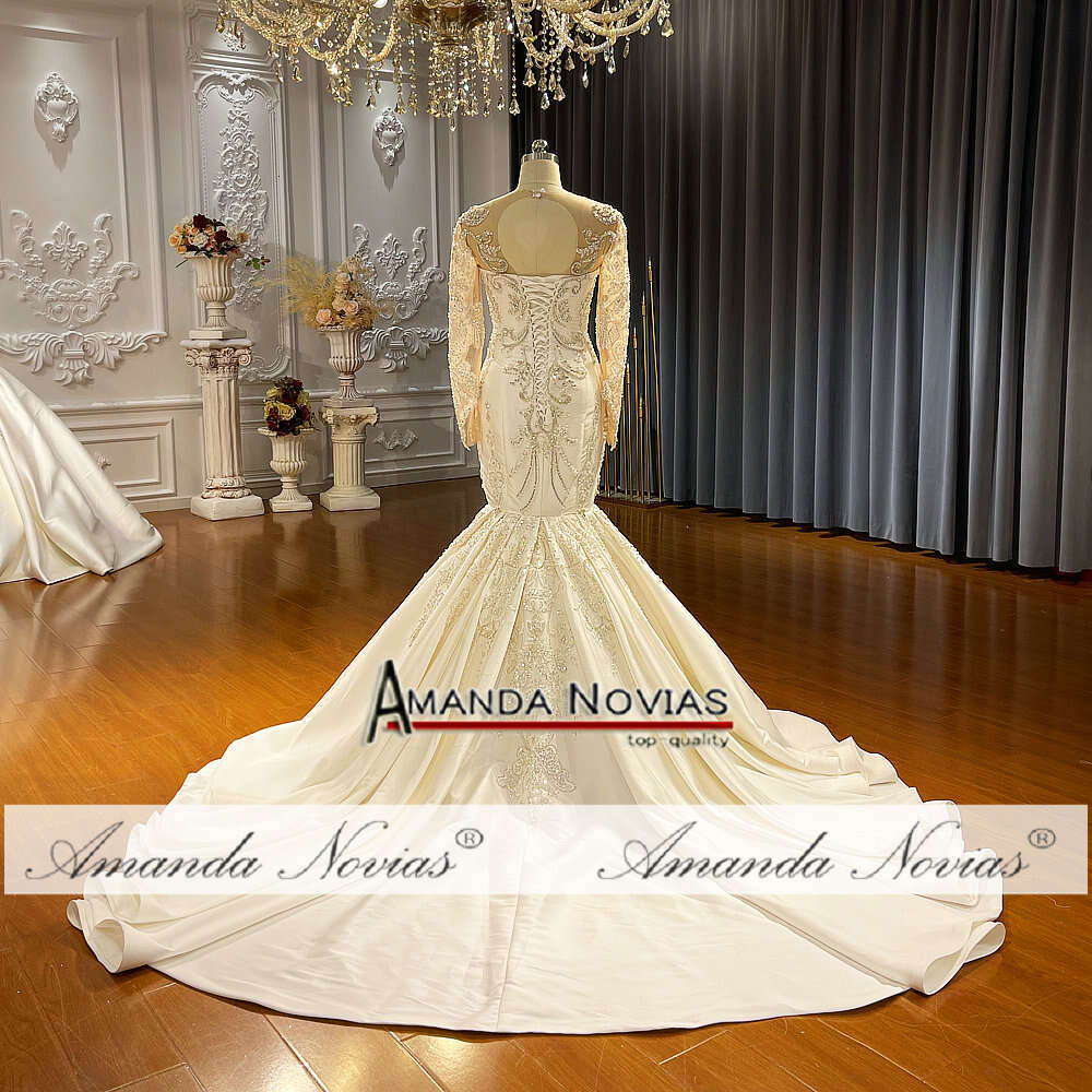 Crystal Satin Mermaid Wedding Dress