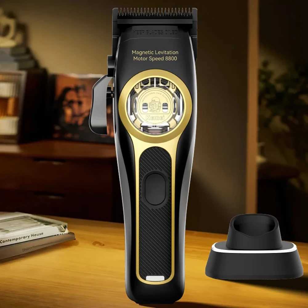 Kemei 2373 Barber Fading Hair Clipper Professional Cordless Hair Clipper Electric Mens Hair Clipper Magnetic Motor 8800RPM W241017