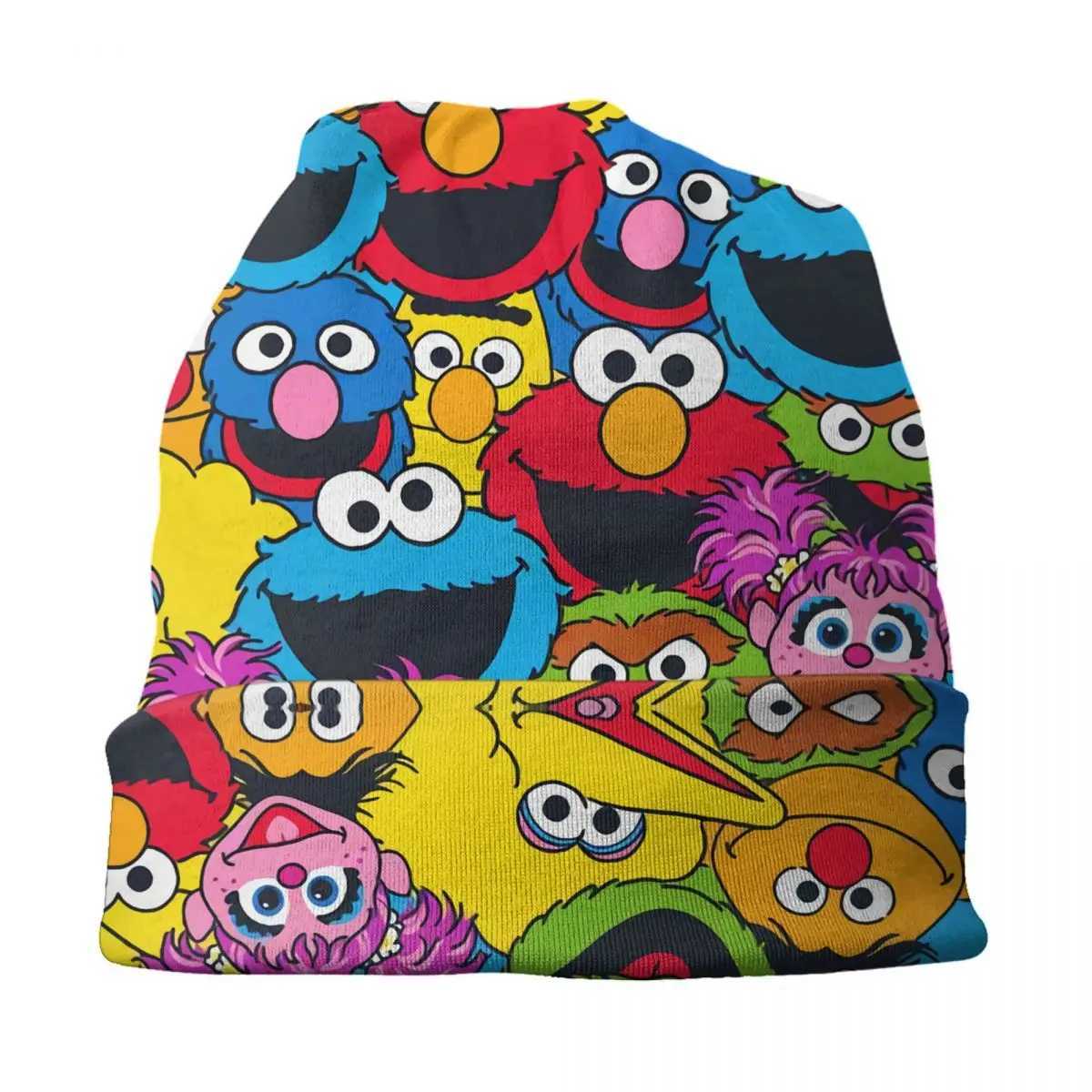 Sesame Street Biscuit Monster Hat Street Knitted Hat Mens Winter Warm and Happy Elmo Skulls Beanies Hat W241017
