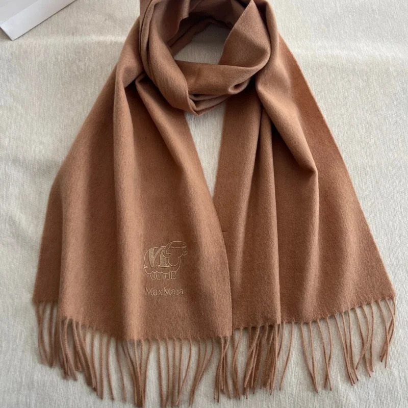 Winter Cashmere Scarf Womens 100% Versatile Long Warm Thick Shark 241009