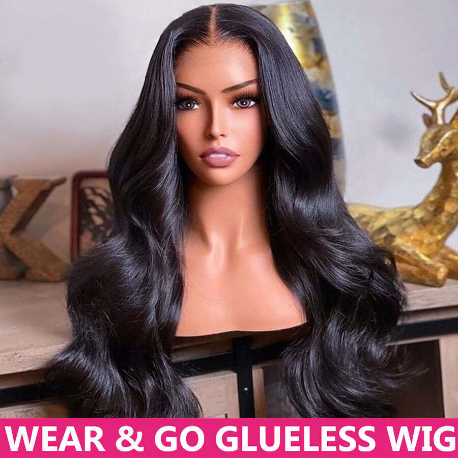 Go Glueless Preplucked Brazilian Body Wave 13X6 HD Lace Frontal Human Hair Wigs For Women Ready To Wear