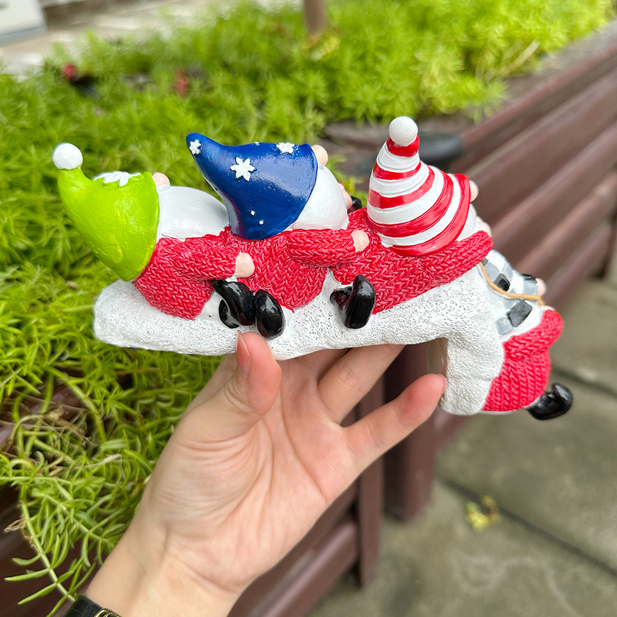 Christmas Christmas Decorations Resin Statue Bookshelf Collectible Gnome Characters