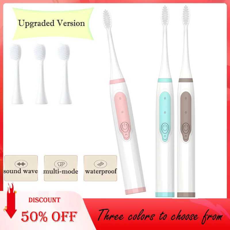 New Arrival Sonic electric toothbrush deep cleaning toothbrush long-life battery model toothbrush waterproof adult replacement head G241017