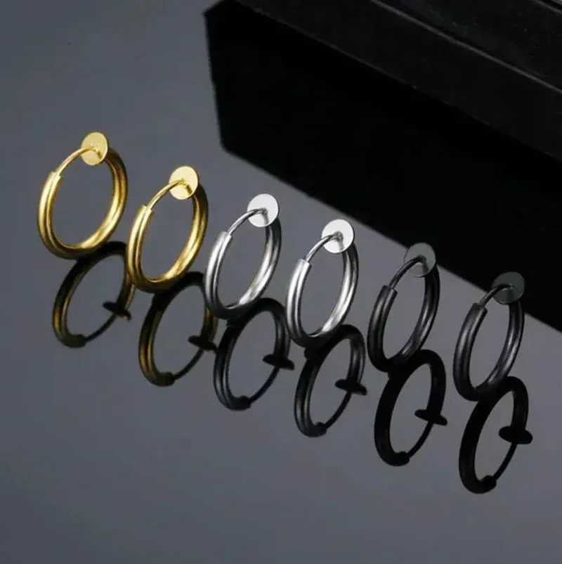 Non perforated earring clip expandable earring mens earring clip classic hip-hop ring earring bone buckle earring accessory W241017
