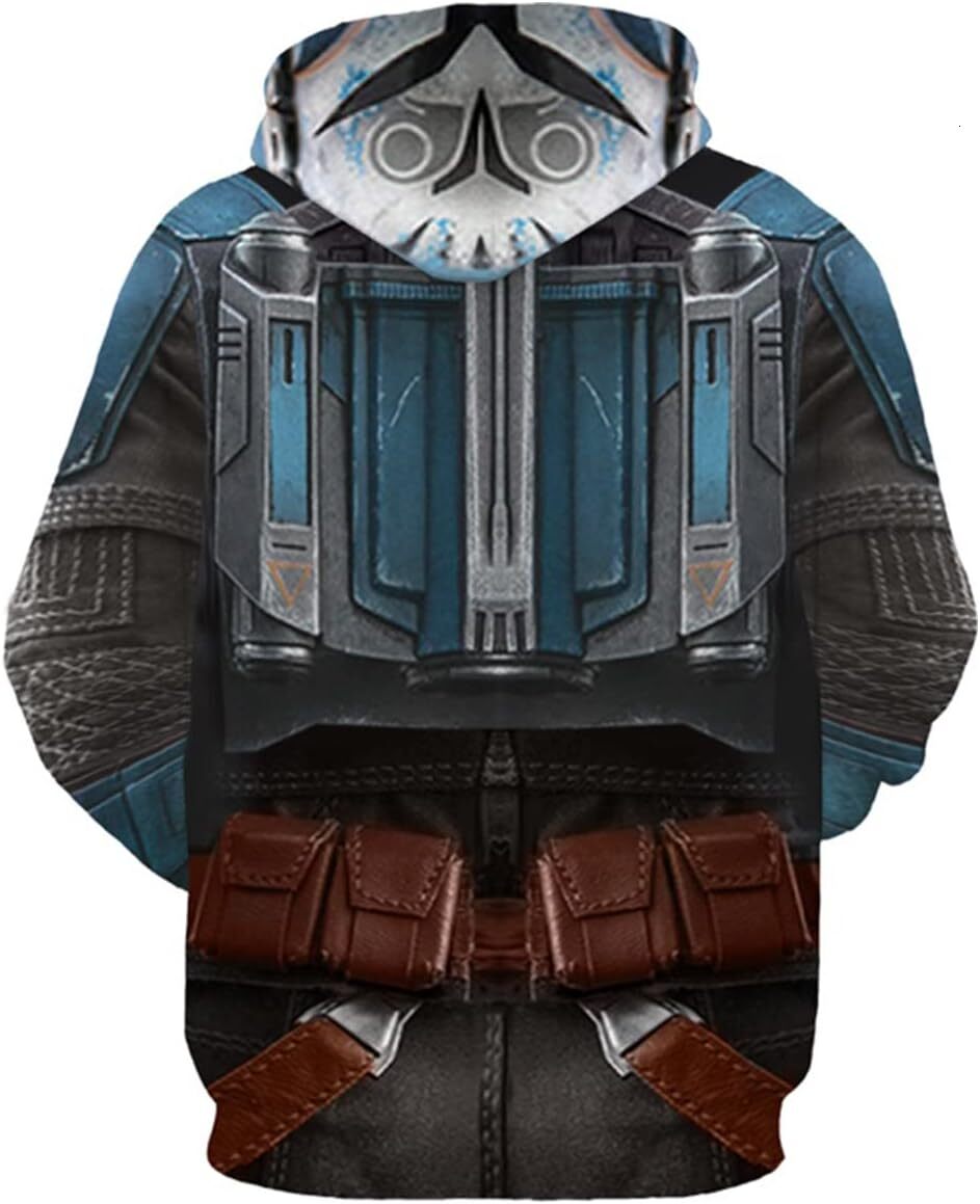 Hoodie for Mens Womens Mens Fett Bo-Katan Kryze Sweatshirt 3D Printed Battle Costume Cosplay Halloween Hooded Pullover Hoodies Graphic Hoodies sweatsh