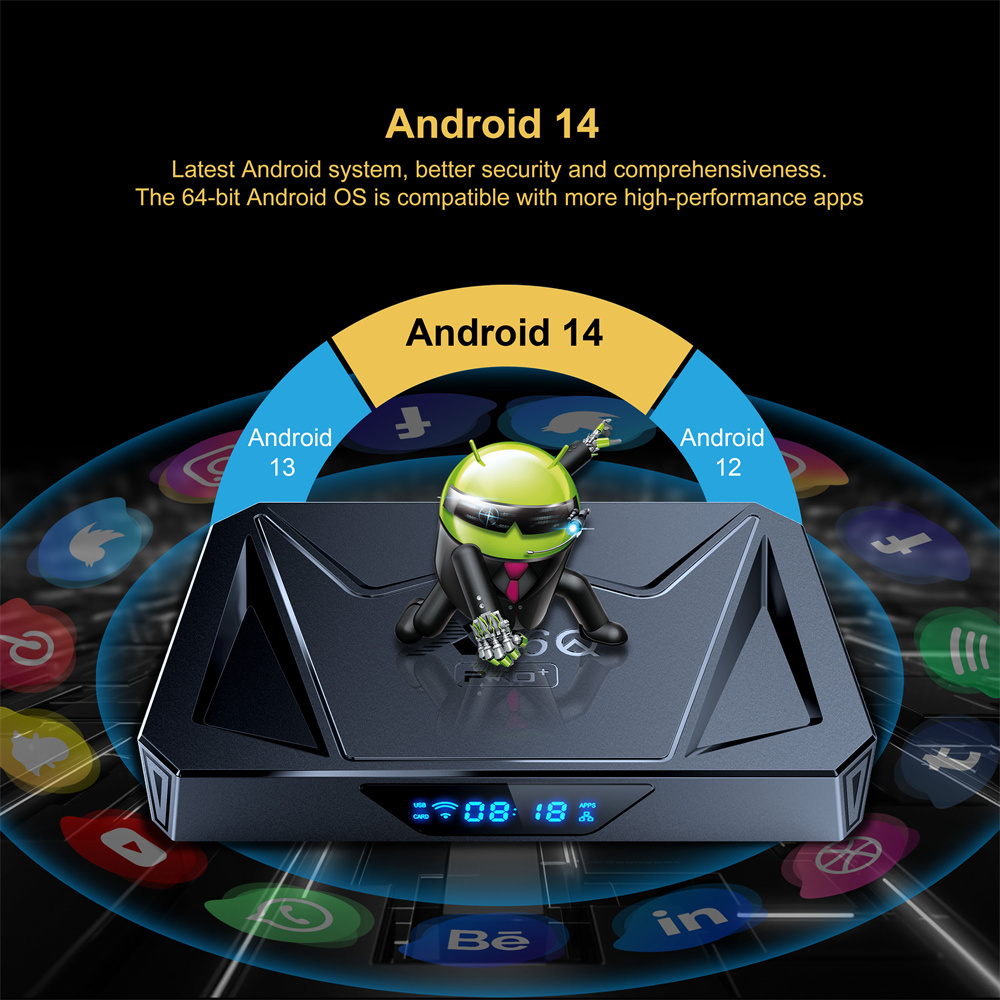 France In stock X96Q Pro plus Android14 TV Box 4K 3D Media Player 5G Wifi6 4GB 32GB Set-top box Allwinner H728 Octa core 8k Android TV Box