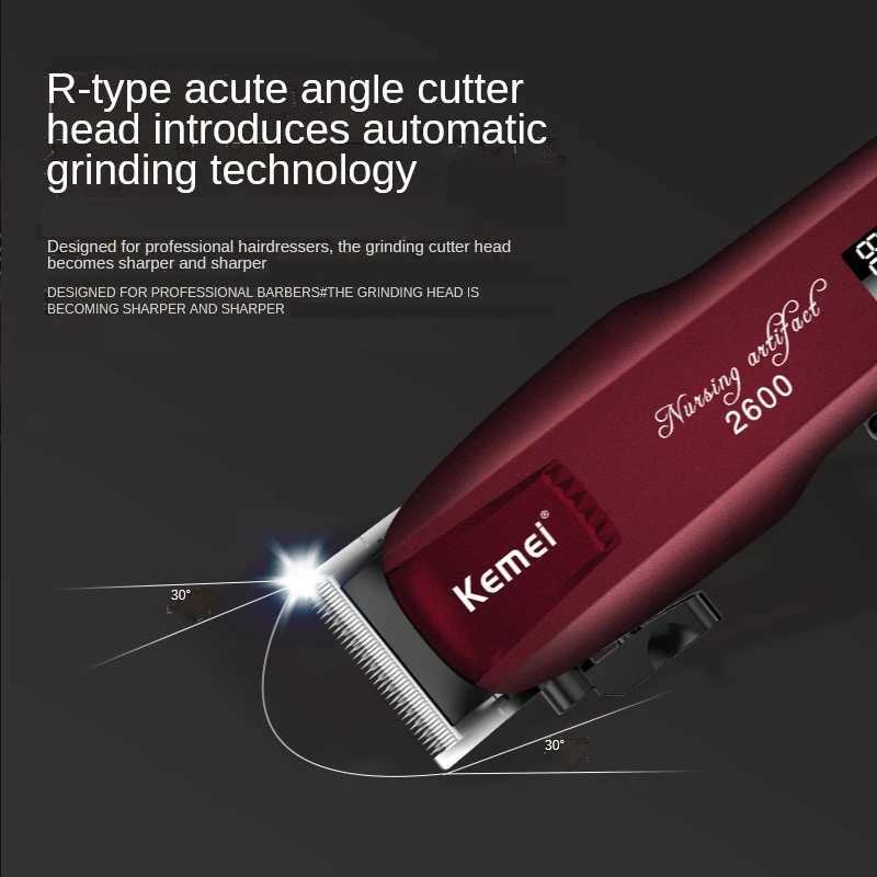 Kemei Electric Hair Clipper Professional Hair Clipper Mens Barber Beard Trimmer Rechargeable Hair Clipper W241017