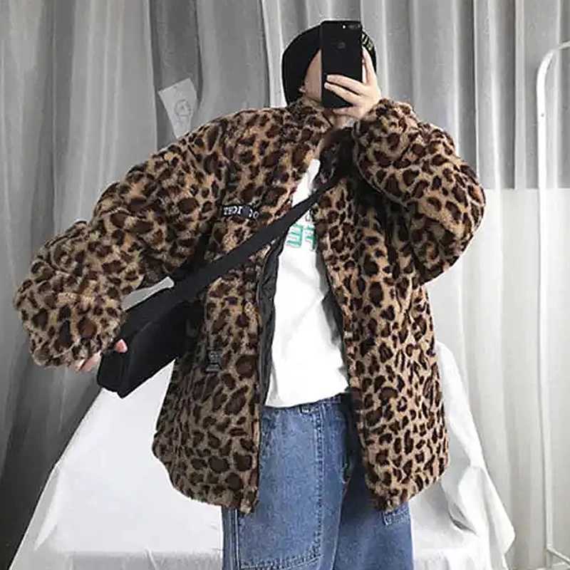 Fashion Leopard Jacket Womens Zipper Hoodie Mens Jacket Waist Street Jacket Loose Windproof Clothing Mens M241017