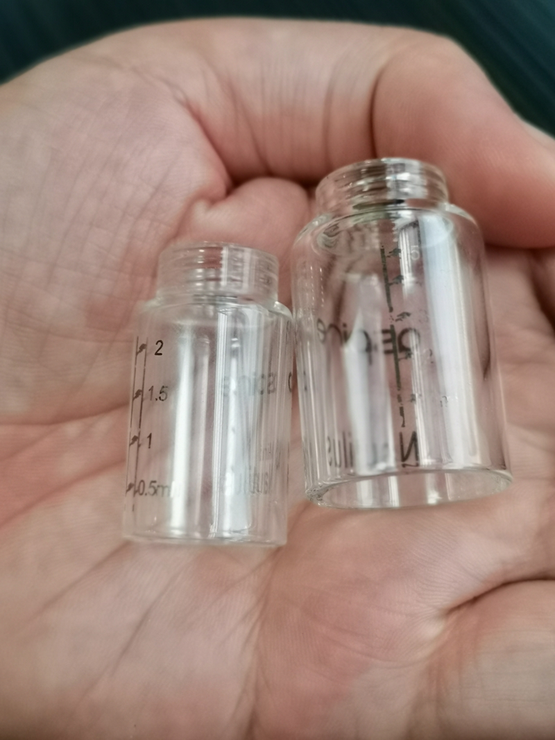 Nas Mini 2ML18mm Nas 5ML 22mm Glass Cover Cap Pyrex Tube Fatboy Convex Clear Replacement Bulb Tubes