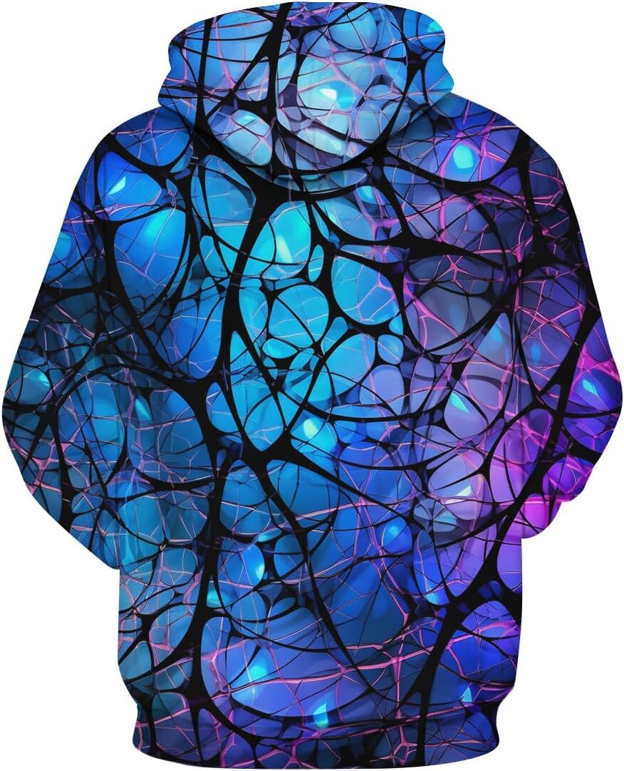 Hoodie for Mens Womens Colorful Tie-Dye Smoke Vortex Hoodie For Men Dream Network Forest Sweatshirts Hoody Graphic Hoodies sweatshirt Fashionable and 