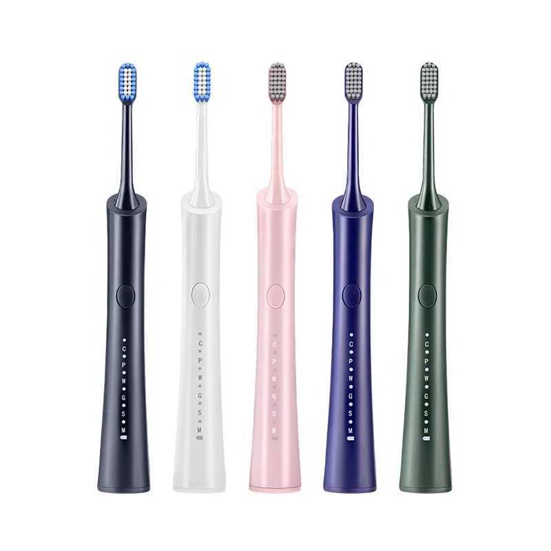 New Arrival Sonic electric toothbrush adult timer brush IPX7 waterproof 6-speed USB charging toothbrush replacement head set G241017