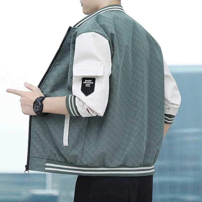 Baseball Jcakets Autumn Casual Man Slim Bomber Jacket Men Cargo Fashion Coat Long Sleeve Outwear Mens Clothing Top Windbreaker X241017