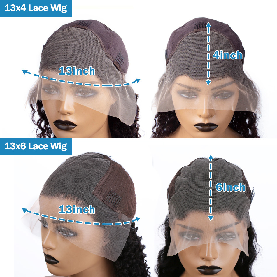 200 Density Natural Straight 13X6 Transparent Frontal Wig Remy Human Hair 13X4 Lace Front Wigs For Black Women