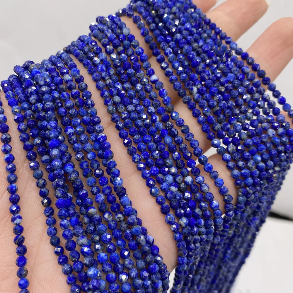Natural lapis lazuli aquamarine amethyst obsidian beads used for jewelry making DIY bracelets necklace accessories 3mm 241017