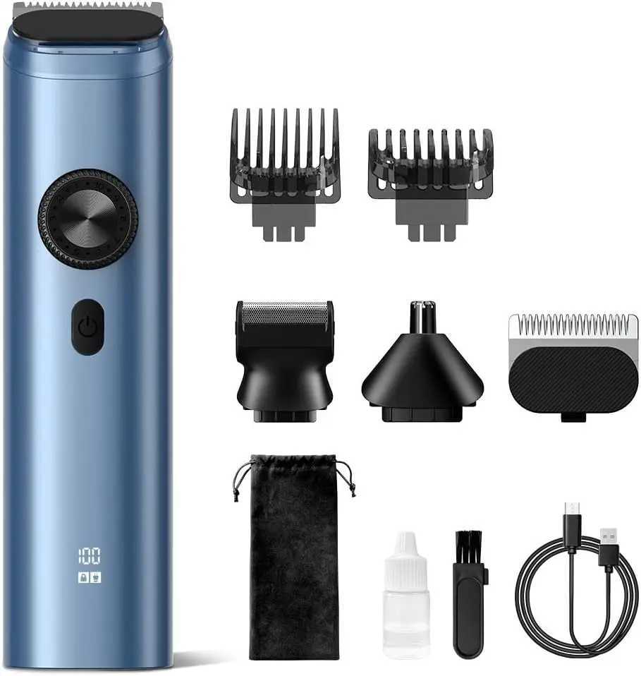 Sejoy Mens Beard Trimmer Cordless Nose Hair Trimmer Waterproof Trimmer and Trimmer Set Electric Shaver W241017
