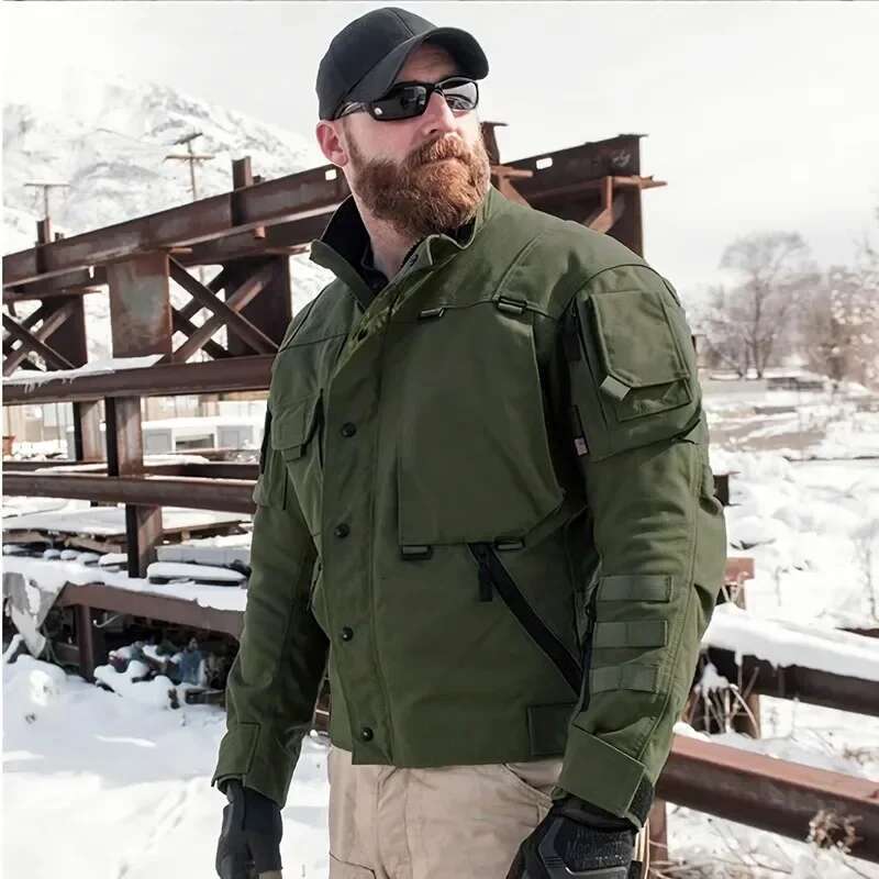 Plus Size Military Tactical Men Waterproof Multifunctional Pocket Casual Bomber Jacket Male Outwear Spring Autumn S-3Xl