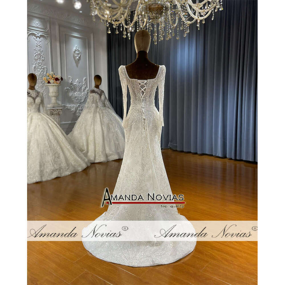 Detachable Skirt Crystal Mermaid 2 in 1 Wedding Dress