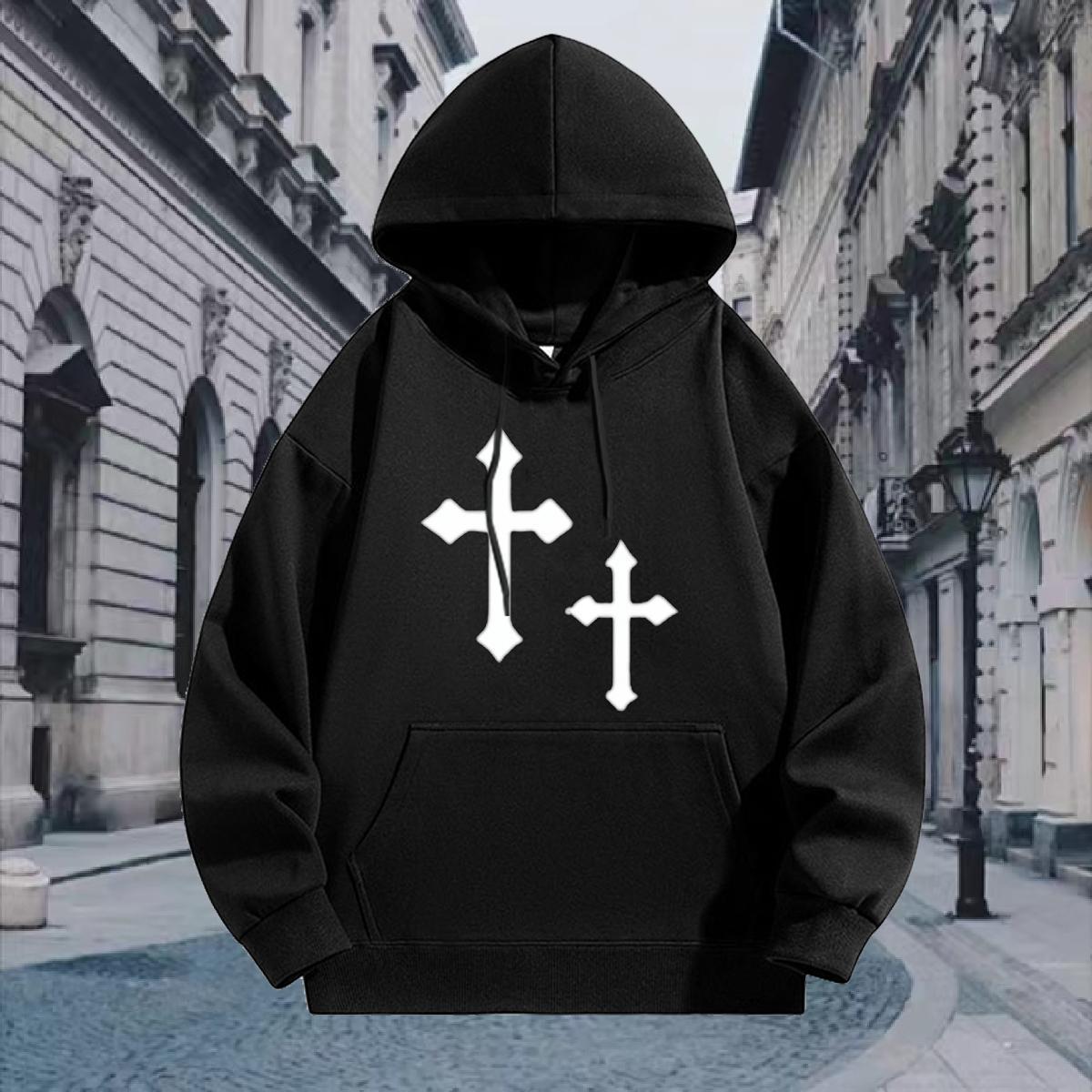 2024 Autumn and Winter Hooded Sweatshirt Breathable Soft Loose Fit Mens Hoodie Street wear Hip Hop Tops Pullover Hoodie Custom Anime Velvet Thick