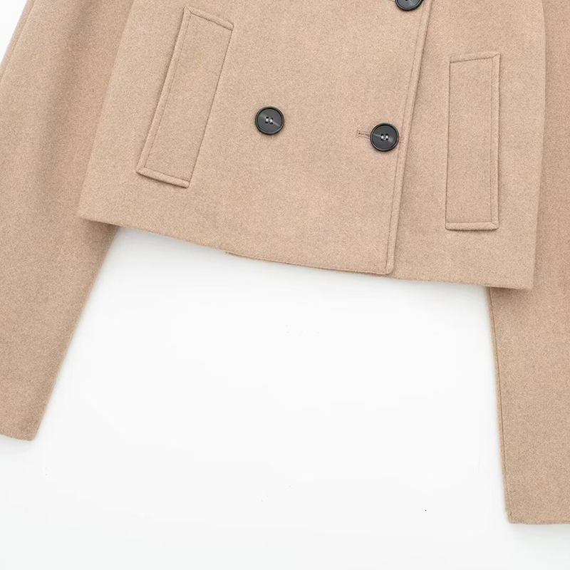 Khaki Jackets Women's Coat Elegant Solid Outwear With Button 2024 Inszart Black Fashion Pockets Jacket Woman Outerwear Tops